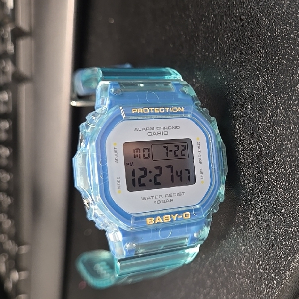 Casio Blue Smartwatch with Aquatic Design
